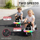Rechargeable 12V Wiggle Car for Kids with Pedal and Display in Black and White