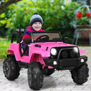 12V Pink Kids Ride-On Truck with Remote Control, MP3 Music, and LED Lights