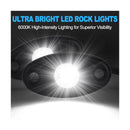 24 White LED Rock Light Pods for Trucks, UTVs, ATVs, SUVs, RZRs, and Pickups