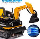360-Degree Rotating Electric Excavator and Bulldozer Ride-On Vehicle
