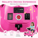 Electric Go Kart Pink 12V Ride-On Toy Car with Remote Control and Cleaning Fun
