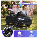 12V Ford Mach E Kids Electric Ride-On Car in Deep Black