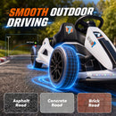 Qaba 24V Dual Motor Electric Drift Go Kart for Children, White