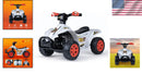 Hot Wheels 6V Kids Ride-On ATV - 55 lbs Weight Limit with Rechargeable Battery