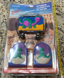 Gran Prix Critters Dinosaur 1980s Retro Stereo Cassette Player and Speaker Set
