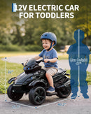 12V Electric Ride-On Toy Car for Kids with Dual Motors and Three Wheels