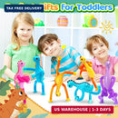 4-Pack Dinosaur Adventure Airplane and Car Toys for Toddlers and Kids