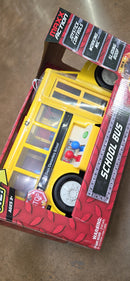 Maxx Action Battery-Powered School Bus Toy with Joystick, Microphone & Sliding Door