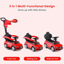 OLAKIDS 10061 Red 3-in-1 Mercedes Benz Push Car Ride-On Toy