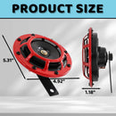 Twin Horn Kit 12V Supertone High/Low Tone with Red Grill - 2 Pieces