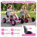 Kids 4-Wheel Pedal Go-Kart with Steering Handlebars for Toddlers