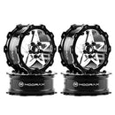 1.8" Beadlock Wheel for 1/18 and 1/24 Scale RC Crawlers, Compatible with 1.0-1.3" Tires, SR Silver