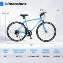 26-Inch Blue Mountain Bike with 6-Speed and Versatile Rubber Tires