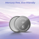 Fitinoch 8 Count Rechargeable 2032 Lithium 3V Coin Battery Set with Charger
