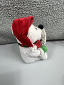 Festive Moustache Polar Bear Plush Toy Sings Holly Jolly Christmas