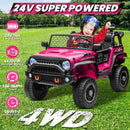 24V MOEYURO Electric Ride-On Truck for Kids with Remote Control - 2 Seater