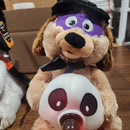 Set of 2 New Singing Animated Plush Puppy Dogs with Halloween Pumpkin Theme