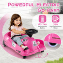Electric Go Kart Pink 12V Ride-On Toy Car with Remote Control and Cleaning Fun