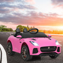 Honey Joy 12V Licensed Pink Jaguar F-Type SVR Kids Ride-On Car with MP3 and Lights