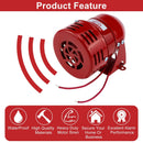 Red Electric Motor Alarm Siren 110V 114dB