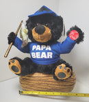 Papa Bear Animated Plush Toy Singing "Huntin' Fishin' Lovin' Everyday"