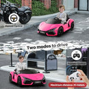 Kids' Hot Pink Lamborghini Car with Scissor Doors for Driving Fun