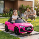 Audi A5L Pink Electric Ride-On Car for Kids with Remote Control and Dual Motors