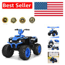 Blue 12V Children’s Electric ATV with Sounds and Lights - Safe 4-Wheel Fun