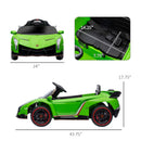 Licensed Lamborghini Veneno Kids Ride-On Car with Bluetooth - Green