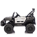 12V Electric Police Ride-On Car for Kids with Parental Remote, Bluetooth, and USB Music