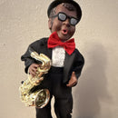 Retro Jazzman Battery-Operated Saxophone Playing Figure