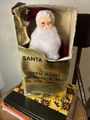 VTG 1950's Rubber Face Santa Works Automaton Bell 13" Tin Toy Made in Japan NOS