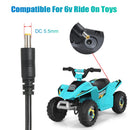 6 Volt Black Battery Charger for Children's Ride-On Cars