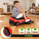 12V Dual-Function Kids Ride-On Car with Go Kart, Dust Vacuum, 2 Speeds, and Music (Red)