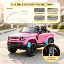 Pink 12V Children's Electric Ride-On Car with Remote Control, Suspension, Lights, and Music