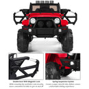 Red Remote Control Ride-On Truck with MP3 Music and LED Lights for Kids