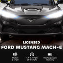 12V Ford Mustang Mach-E Kids Ride-On Car with Remote Control and LED Lights - Black