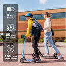 Kids' Electric Scooter 150W Motor, Adjustable Speeds 4/7/11 Mph, 60 Minutes of Fun