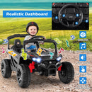12V Electric Ride-On Car for Kids with Remote Control, LED Lights, and Music