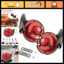 High-Volume 300DB Snail Horn Set - 2 Pack Air Horns for Jeep, Truck, Motorcycle