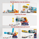 28" Ejection Transport Truck Playset with 4 Race Cars and 6 Foam Balls Featuring Lights and Sounds for Kids