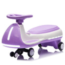 12V Purple Electric Wiggle Car for Kids with Bluetooth Music and 5MPH Speed