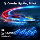 CAPTAER HJ825A Kids' Remote Control Boat with LED Lights and Self-Righting Waterproof Feature