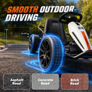 Qaba 24V Dual Motor Electric Drift Go Kart for Kids Ages 6 and Up, White