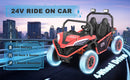 24V Kids 2-Seater Electric Ride-On UTV Truck with 4WD and 320W Motor, Remote Control