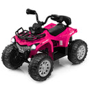 12V Electric Pink ATV Quad for Kids with 2 Speed Settings, MP3 Player & Headlights
