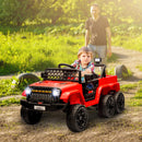 12V 4x4 Electric Ride-On Truck with Trailer and Switchable 2WD/4WD for Kids