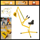 Yellow 360° Rotating Ride-On Excavator Digger for Kids Outdoor Play