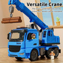 Bright Yellow Mini Crane Toy with Lights for Kids