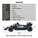 Mercedes F1 12V Electric Ride-On Car for Kids with Remote Control, 3.5 MPH, Black